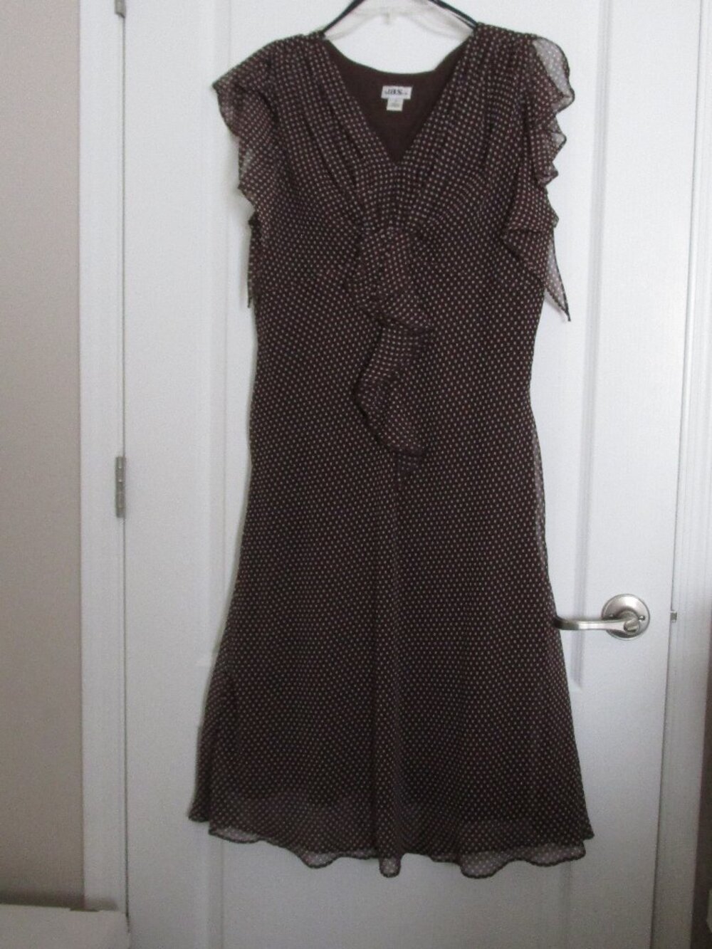 designer polka dotted dress